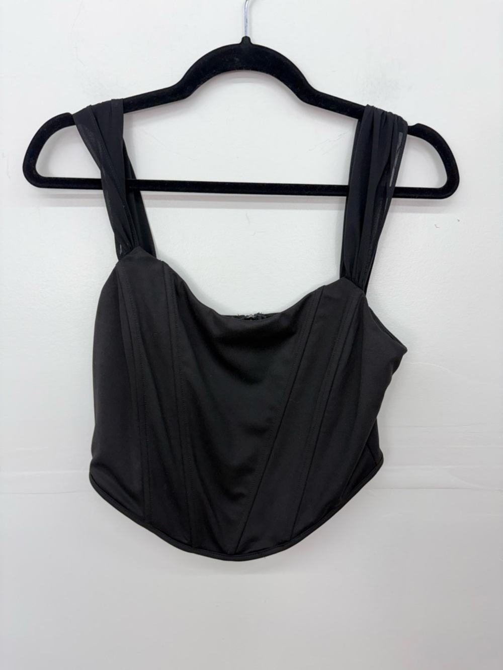 Vici Black Corset Crop Camisole D25
